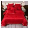 GLAMDIA Bed, Satin Like Silk Jacquard Duvet Cover Set Quilted Cotton Bedspread Pillowcases 4Pcs Double Queen King Bedding Set Bed Cover Set, MM-102 view 1