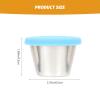 Garneck 6 Pack Reusable Steel Sauce Cup Leakproof Dipping Sauce Cups Silicone Lid Perfect for Condiment Containers view 4