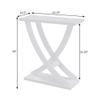 Convenience Concepts Newport Criss-Cross Console Table in White Wood Finish view 2