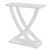 Convenience Concepts Newport Criss-Cross Console Table in White Wood Finish view 3