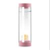 VitaJuwel Sana JOY blossom rose | Crystal Water Carafe with Orange Calcite, Magnesite & Clear Quartz - Optimism, Intuition & Self-Acceptance view 1