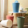 Trash Cans Wastebasket Waste paper basket household large covered trash can bucket creative cute living room bedroom bathroom bathroom toilet paper basket without lid Kitchen Bathroom Rubbish Bin ( Co view 4