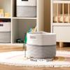 Dreamcountry 13x13 Cube Storage Bins, Storage Cubes with Handles, 4 Pack Cotton Rope Basket for Shelves, Cube Storage Organizer forToys, Book, Clothes, Home, Office, Nursery, Grey view 2