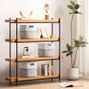 Dreamcountry 13x13 Cube Storage Bins, Storage Cubes with Handles, 4 Pack Cotton Rope Basket for Shelves, Cube Storage Organizer forToys, Book, Clothes, Home, Office, Nursery, Grey view 3
