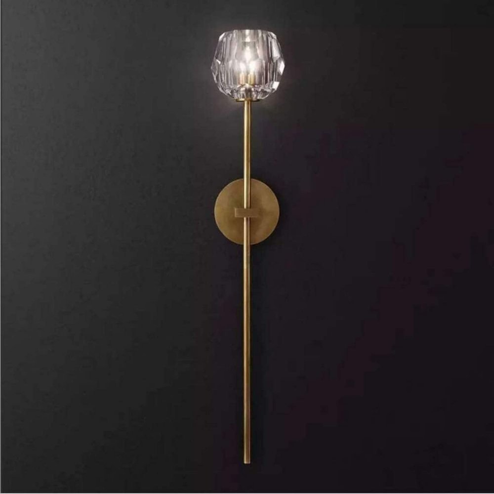 Wall Light LED Modern Minimalist E14 Crystal + Full Copper Luxury Living Room Bedroom Study Wall Lamp/Chandelier Bedside Decor Lamp (Size:C),Pendant