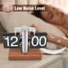 Retro Flip Clock, Automatic Retro Clock 12 Hours Modern Digital Mechanical with Wooden Base Retro Clock for Home, Office, Restaurant (Stainless Steel Black) view 3