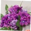 GRIRIW Candle Ring Wreaths Rose Buds Artificial Flowers Wedding Centerpiece Floral Candle Rings for Party Decorations view 3