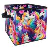 ZHANGYWFS Storage Bins Boxes Oxford with Cardboard Large Capacity Foldable Clothes Table Cute Aesthetic Underwear Cubby Infant Laundry Totes Replacement Multipurpose Basket Organizer Unicorn, Various view 1