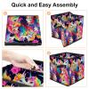 ZHANGYWFS Storage Bins Boxes Oxford with Cardboard Large Capacity Foldable Clothes Table Cute Aesthetic Underwear Cubby Infant Laundry Totes Replacement Multipurpose Basket Organizer Unicorn, Various view 4