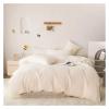 ADovz 4Pcs Twin Double Queen Family Duvet Cover Set Seersucker Textured Washed Cotton Ultra Soft Comforter Cover Bed Sheet Pillowcases,Bed Sheets view 1