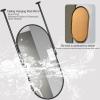 DMCHENGMA Ceiling Mounted Mirror Bathroom Mirror, with Oval Black Metal Frame and Double Ceiling Rods - Boom can be Customizable, HD Vanity Makeup Mirror for Ceiling Hanging Mirror (Size : 50x60cm) view 4
