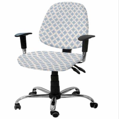 AMZRicher Abstract Blue Office Chair Cover Stretchable Computer Chair Seat Cover Backrest Slipcovers, Stretchable Rotating Desk Chair Seat Cushion Split Protectors Geometric Simple Modern Boho Art