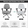 AMZRicher Abstract Blue Office Chair Cover Stretchable Computer Chair Seat Cover Backrest Slipcovers, Stretchable Rotating Desk Chair Seat Cushion Split Protectors Geometric Simple Modern Boho Art view 2