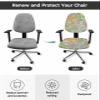 Geometric Boho Flower Office Chair Cover Stretchable Computer Chair Seat Cover Backrest Slipcovers, Stretchable Rotating Desk Chair Seat Cushion Split Protectors Tribal Ethnic Bohemian Colorful view 2