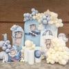 Aerdce Light Blue Arched Backdrop Cover Chiara Backdrop Bear Airplane Arch Stand Cover for Baby Shower Birthday Party Decoration(Only Cover), Lx-gx-2335, LXGX-2335-220x120cm view 4