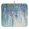 Green Abstract Flower Dish Drying Mat for Kitchen Counter, Absorbent Reversible Dish Drainer Rack Mats for Coffee Bar Mats 16''x18'' 1 PCS Modern Painting Graffiti Art view 1
