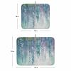 Green Abstract Flower Dish Drying Mat for Kitchen Counter, Absorbent Reversible Dish Drainer Rack Mats for Coffee Bar Mats 16''x18'' 1 PCS Modern Painting Graffiti Art view 3