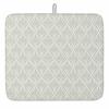 Sage Green Floral Dish Drying Mat for Kitchen Counter, Absorbent Reversible Dish Drainer Rack Mats for Coffee Bar Mats 16''x18'' 1 PCS Abstract Minimalist Geometric Flower view 1