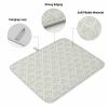 Sage Green Floral Dish Drying Mat for Kitchen Counter, Absorbent Reversible Dish Drainer Rack Mats for Coffee Bar Mats 16''x18'' 1 PCS Abstract Minimalist Geometric Flower view 2