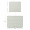 Sage Green Floral Dish Drying Mat for Kitchen Counter, Absorbent Reversible Dish Drainer Rack Mats for Coffee Bar Mats 16''x18'' 1 PCS Abstract Minimalist Geometric Flower view 3
