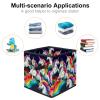 ZHANGYWFS Storage Boxes Bins Fabric Leather Handle Cube Collapsible Clutter Table Open Ideas Pocketbook Nursery Toddler Laundry Decorative Changing Versatile Basket Organizer Unicorn view 2