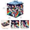 ZHANGYWFS Storage Boxes Bins Fabric Leather Handle Cube Collapsible Clutter Table Open Ideas Pocketbook Nursery Toddler Laundry Decorative Changing Versatile Basket Organizer Unicorn view 3