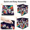 ZHANGYWFS Storage Boxes Bins Fabric Leather Handle Cube Collapsible Clutter Table Open Ideas Pocketbook Nursery Toddler Laundry Decorative Changing Versatile Basket Organizer Unicorn view 4