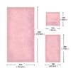 UMIRIKO Pink Towels Set 3-Piece Set of 3 Towels, 1 Bath Towel+1 Hand Towel+1 Washcloth, Multipurpose for Bathroom Hotel Gym Spa and Beach view 2