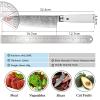 DAXXIN Chef Knife, 8 inch Kitchen Chef Knife 67 Layers Damascus Steel Japanese Kitchen Knives Sharp Slicing Knife Kitchen Meat Cleaver Cooking Tool, ZJJH9829 view 3