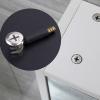 Bathroom Mirror Cabinet Wall-Mounted Vanity Mirror with Towel Rack Storage Cupboard Bath Cabinet Modern Simplicity (Black 68 * 70 * 13 cm) view 4