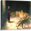 Triyend Daniel In The Lions Den Wall Art Prints Famous Paintings Posters Artwork Kitchen Canvases for Living Room Wall Decorations for Bedrooms (8.00''x12.00'',Framed) view 1