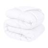BLUENILEMILLS Brushed Microfiber Comforter, Down Alternative Bedding, Medium Weight, Ultra-Soft Bed Cover, Plush Duvet Insert, Oversized Blanket, Box Quilt, Reversible Comforter, Full/Queen, White view 1