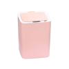HASMI Bathroom Trash can 14l Intelligent Induction Garbage Can Home Electronic with Cover Automatic Bathroom Kitchen Toilet Paper Basket Electric Garbage Can Kitchen Trash Can (Color : Pink) view 1