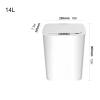 HASMI Bathroom Trash can 14l Intelligent Induction Garbage Can Home Electronic with Cover Automatic Bathroom Kitchen Toilet Paper Basket Electric Garbage Can Kitchen Trash Can (Color : Pink) view 2