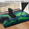 Bathroom Rugs,Natural Scene Polar Lights Kitchen Rug Non-Slip Rubber Backing Doormat,Winter Iceland Aurorae Absorbent Bath Mat Washable Floor Mats for Bedroom Entryway 18x30in view 4
