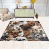 ALAZA Black Brown Pug Dachshund Dog Area Rug Rugs for Living Room Bedroom 4' x 5'3" view 3