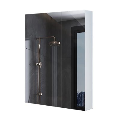 Bathroom Mirrors Wall Mounted with Cabinet Mirror Cupboard with Storage Shelf Bathroom Organizer for Living Room or Kitchen (60 * 70 * 10 Cm)