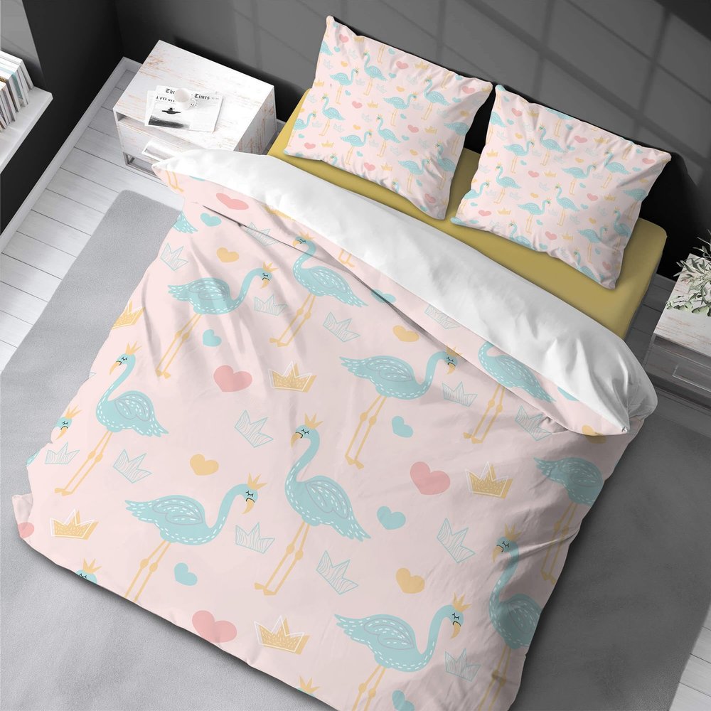 KQZVCU Duvet Cover Queen Pink Animal Print 3 Pieces Bedding Set for Women Girls Microfiber Comforter Cover Pillow Cases 135x200cm /40x80cmx2