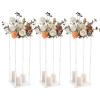 3Pcs Acrylic Flower Stand,Centerpiece Wedding Decoration Wedding Flower Stand Rack Vase Stand Pillar Square Props for Wedding Party Table Decoration Supply view 1