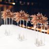 3Pcs Acrylic Flower Stand,Centerpiece Wedding Decoration Wedding Flower Stand Rack Vase Stand Pillar Square Props for Wedding Party Table Decoration Supply view 2