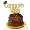 Personalized Graduation Cake Topper 2024, Congrats Grad Cake Decor, Class Of 2024, 2024 High School/College/Senior Graduation Party Decorations Supplies view 1