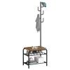 TUOYIBO Shoe Bench Coat Stand Rack Hanger Coat Rack Free Standing Coat Rack Shoe Bench 3 In 1 Multifunctional Shoe Rack And Coat Industrial Shoe Organizer For Living Room Entryw view 2
