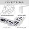 CAVETEE Birthday Crowns for Women - Its My Birthday Sash and Crown Set for Adult Women - Silver view 2