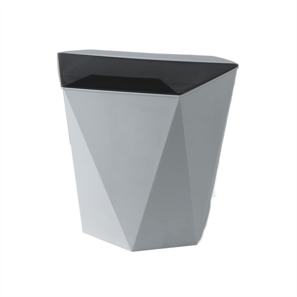 HASMI Bathroom Trash can Cabinet Door Hanging Wall-Mounted Garbage Cans Household Large Classified Garbage Basket Office Bedroom Garbage Cans Kitchen Trash Can (Color : Gris)