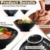 8-Inch Large Ceramic Ramen Bowl Set of 2 (9 Piece) - Microwave & Dishwasher Safe Porcelain Japanese Salad Noodles Cereal Fruit Pasta Soup Bowls with Recipes Chopsticks Forks Spoons for Men Women Gift view 3