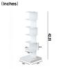 MEWWO Invisible Floating Bookshelf, Deco Black Floating Bookshelves, Metal Spine Book Tower for Living Room, Bedroom, Office, Cafe (Black,6 Layers) view 2