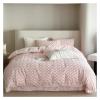 YIZUFU Velvet White Faux Rabbit Fur Fluffy Bedding Set Winter Warm Soft Duvet Cover Flat Bed Sheet Pillowcases Queen King 4Pcs,Bedding view 1