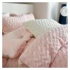 YIZUFU Velvet White Faux Rabbit Fur Fluffy Bedding Set Winter Warm Soft Duvet Cover Flat Bed Sheet Pillowcases Queen King 4Pcs,Bedding view 2