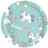 CC HOME Unicorn Birthday Paper Plates Napkins Cartoon Fancy Unicorn Disposable Tableware Set Party Supplies Unicorn Theme Dinnerware Serves 24 Guests for Audlts Kids Girls Baby Shower Birthday 88PCS view 4