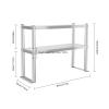 Bulelula Double Overshelf, Double Tier Stainless Steel Overshelf, 12 x 30 Commercial 2 Tier Shelf for Prep & Work Table in Restaurant, Home and Kitchen (12 x 30) view 3